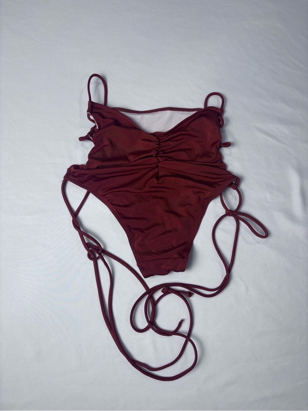 Ruched Rust in color Swimsuit Bottom
